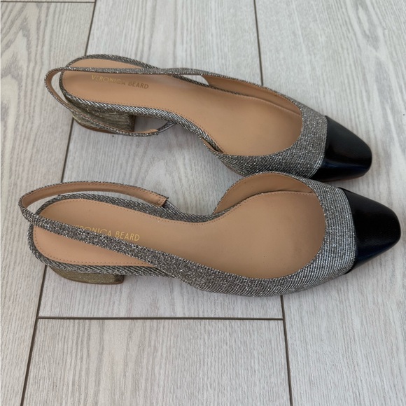 Veronica Beard Silver and Black Heels - Picture 3 of 7